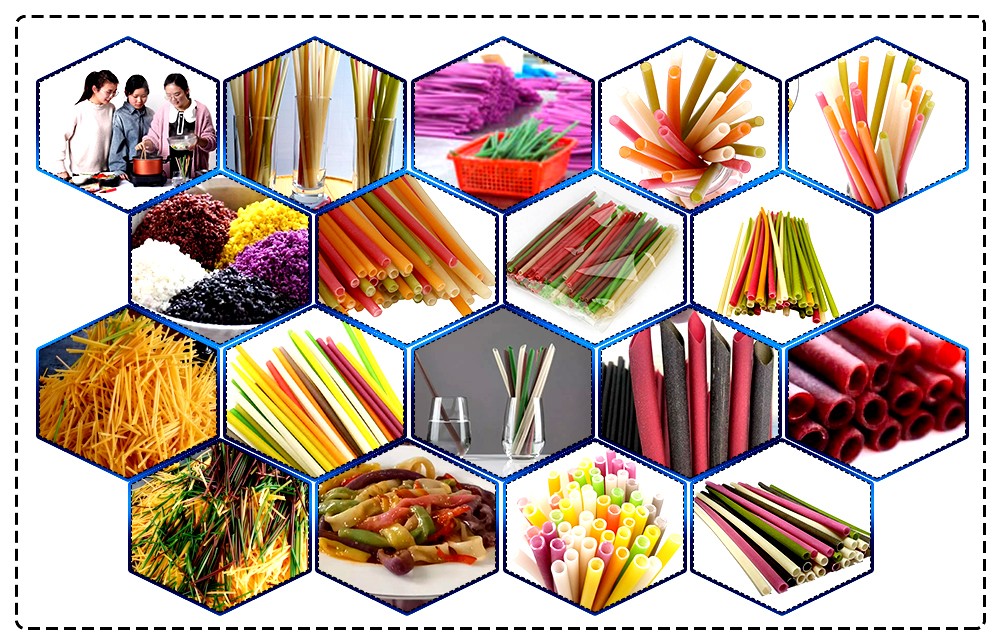 Products of  edible drinking straw production line